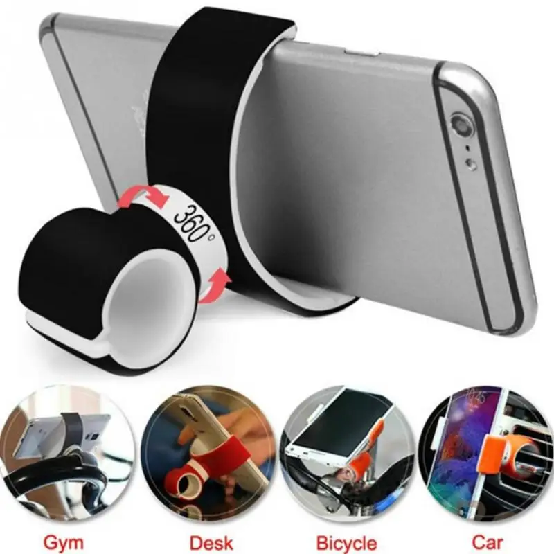 Double C 360 Rotating Universal Air Vent Mount Car Holder Stand Bike Bicycle Cell Desktop Phone Holder For iphone Xiaomi Support