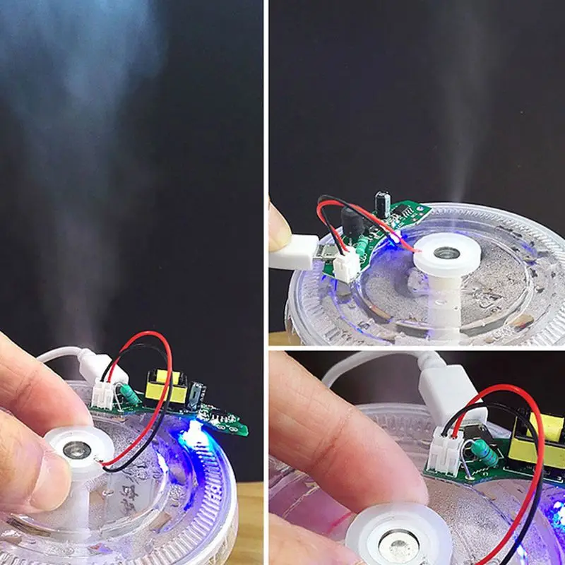 Mini humidificador USB con placa de circuito para nebulización, máquina de pulverización con USB, película de atomización, hoja de atomizador, Mini oscilante