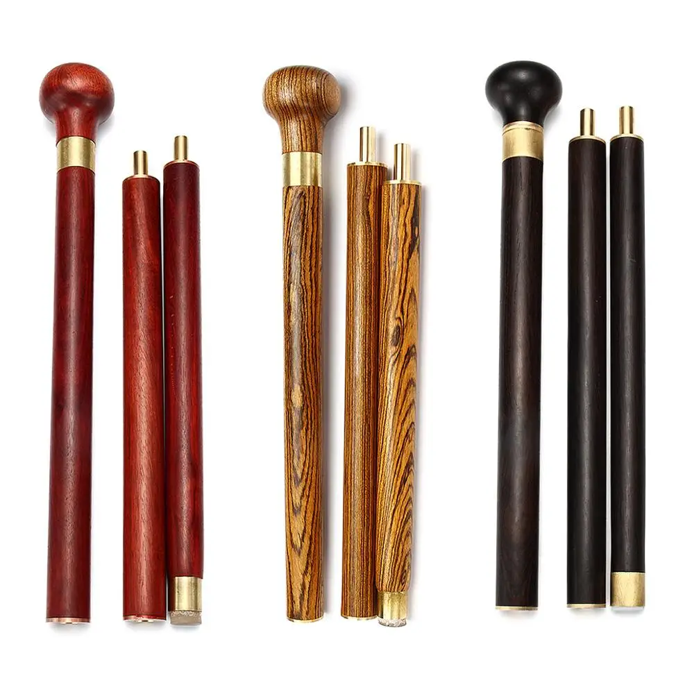 86.5CM 3-Section Sandalwood Wood Walking Stick Crosier Crutch Cane Staff Handle Hiking Pole Ashplant With Bag For Older Man