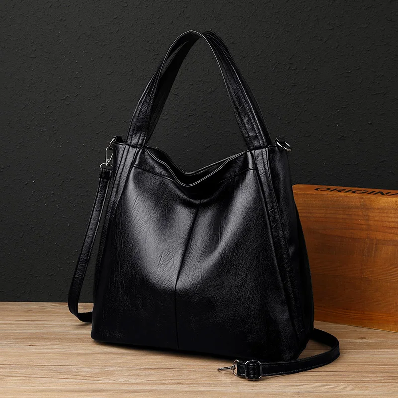 Vintage Shoulder Bag Female PU Leather Womens Bag Designers High capacity Totes Fashion Top-handle Bags Travel Bag for Ladies