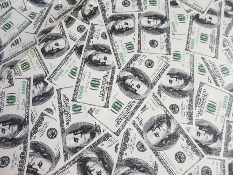 

Imitate Dollar Money Printed Synthetic PVC Leather Material