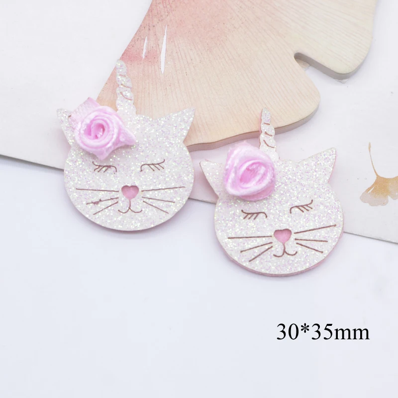 10Pcs Star Cat Rabbit Honeybee Koala Cactus Applique for DIY Clothes Hat Shoes Decor Patches Headwear Hair Clips Bow Accessories