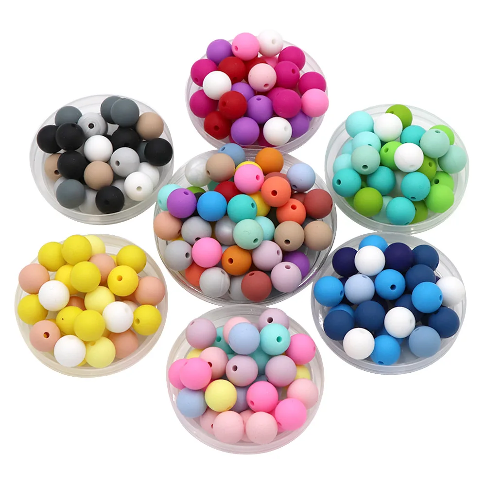 BOBO.BOX 12mm 300pcs Silicone Beads for Round Baby Teething DIY Food Grade BPA Free Chewable Beads for newborn Accessories Gifts