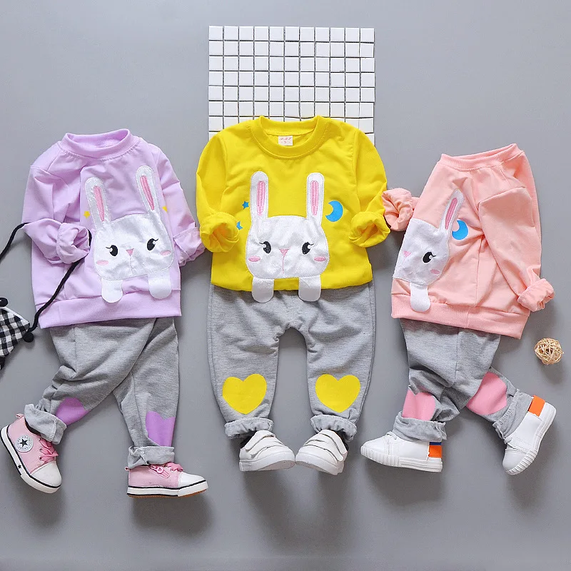 Baby Girls Clothing Set 2021 Winter Fashion Children Clothes Kids Toddler Sport Suit Cotton Tracksuit Clothes For 1 2 3 4 Years