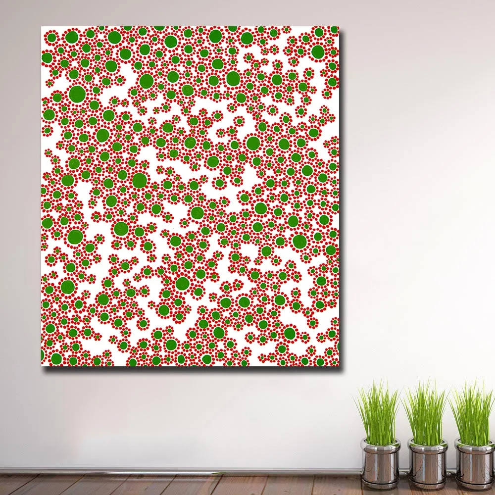 Wandkunst Kusama Yayoi Mountain the_secret_lake Gemälde für Wohnzimmer Heimdekoration Ölgemälde auf Leinwand Wandgemälde