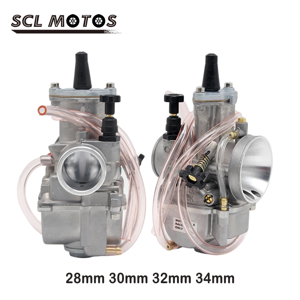 SCL MOTOS Motorcycle Keihi 28 30 32 34mm Carburetor Carburador With Power Jets For Motorbike 4T Engine Scooter Carburador