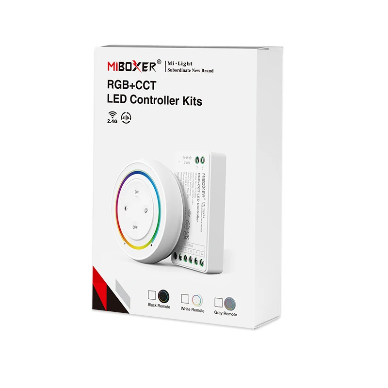 Miboxer Remote Control Matahari Terbit 2.4G Remote Control Pelangi DC12-24V FUT039SA untuk Dual White/Single Color/RGB/RGBW/RGB + CCT Strip LED