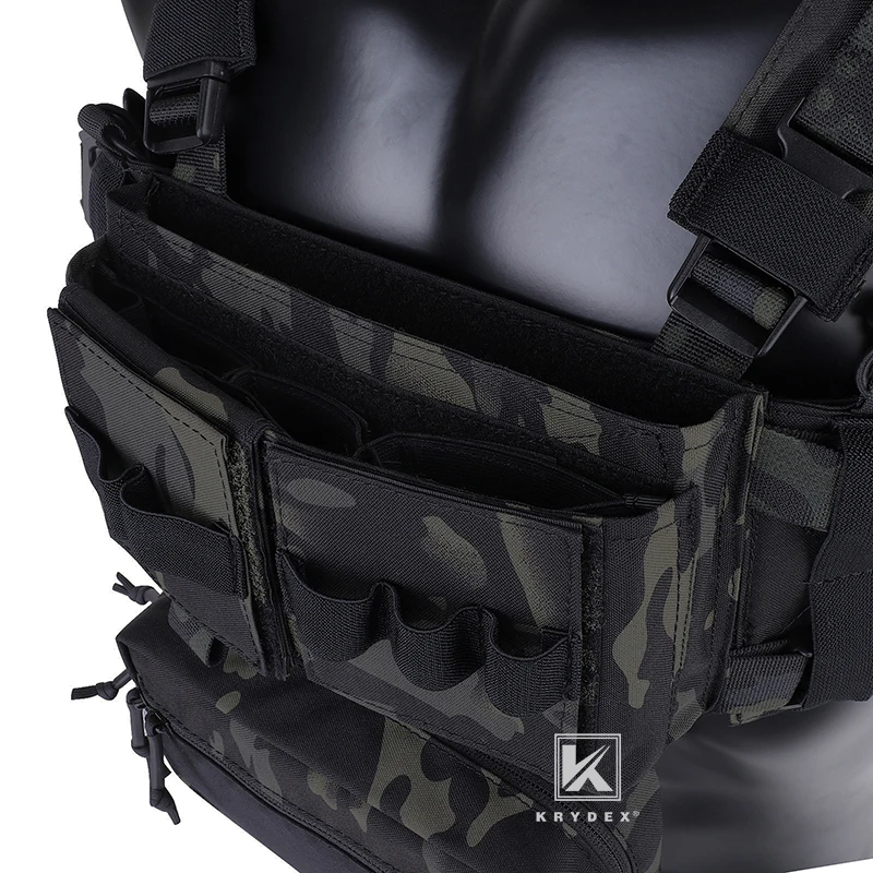 Imagem -05 - Krydex-tactical Peito Rig 5.56 223 Magazine Pouch Spiritus Airsoft Caça Paintball Outdoor Combat Transportadora Vest Mk3