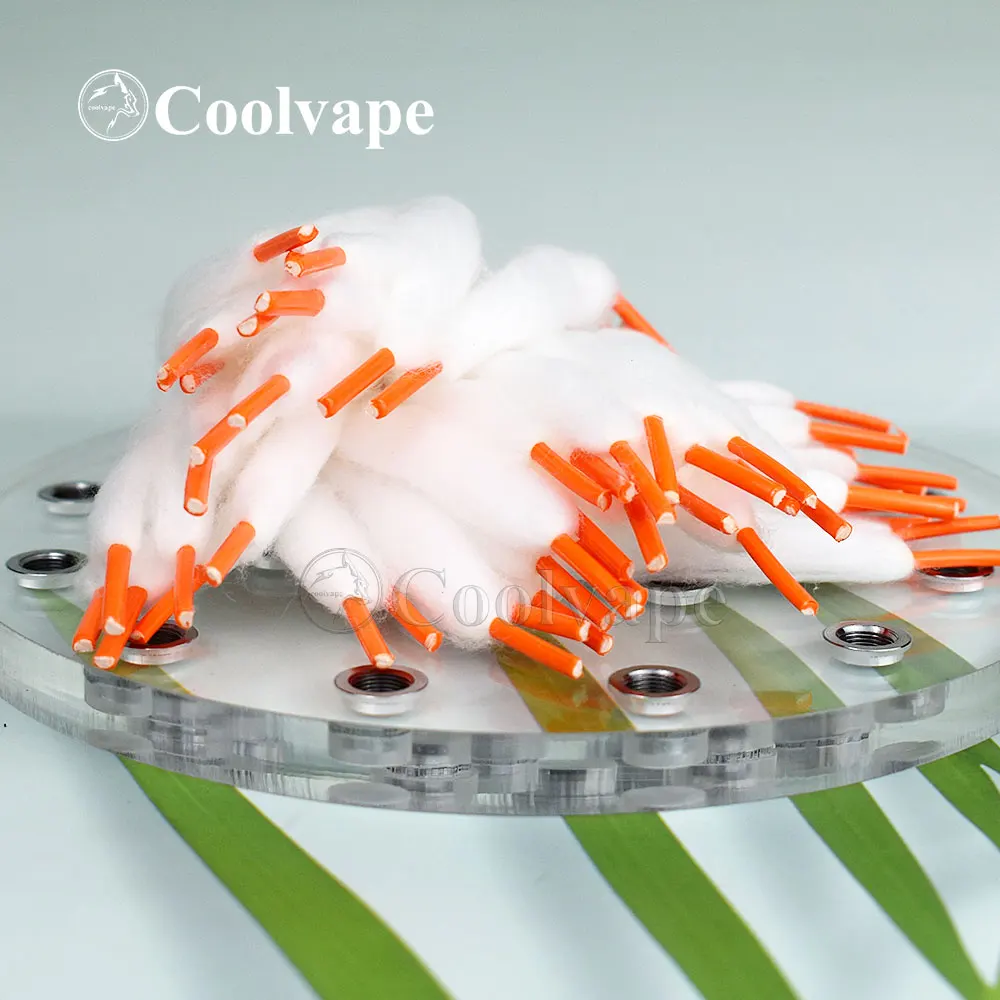 Coolvape ผ้าฝ้าย60ชิ้น (1กล่อง) cottons MTL Organic Prime อิเล็กทรอนิกส์เบคอนสำหรับ RDA RTA RBA Atomizer Coil