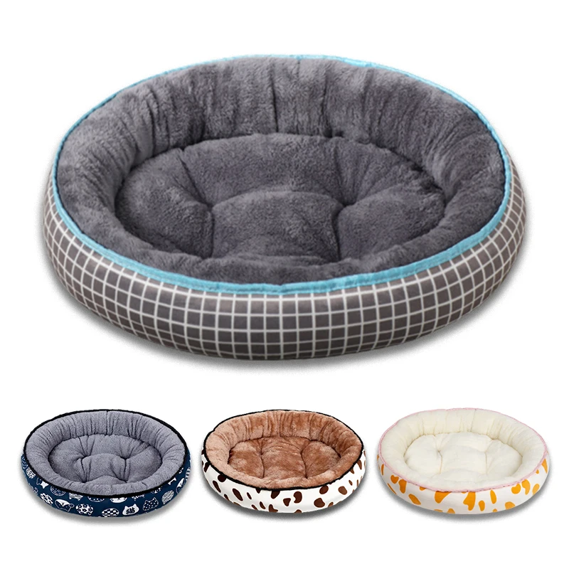 70cm Dog Bed for Small Medium Dogs Cushion Soft Cotton Winter Basket Warm Sofa House Washable Bed Dog Accessories Pet Supplies