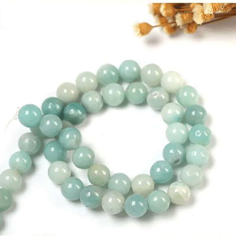 Natural Amazonite Stone 4/6/8/10/12mm Necklace Bracelet Jewelry Loose Beads 15 Inch wk78