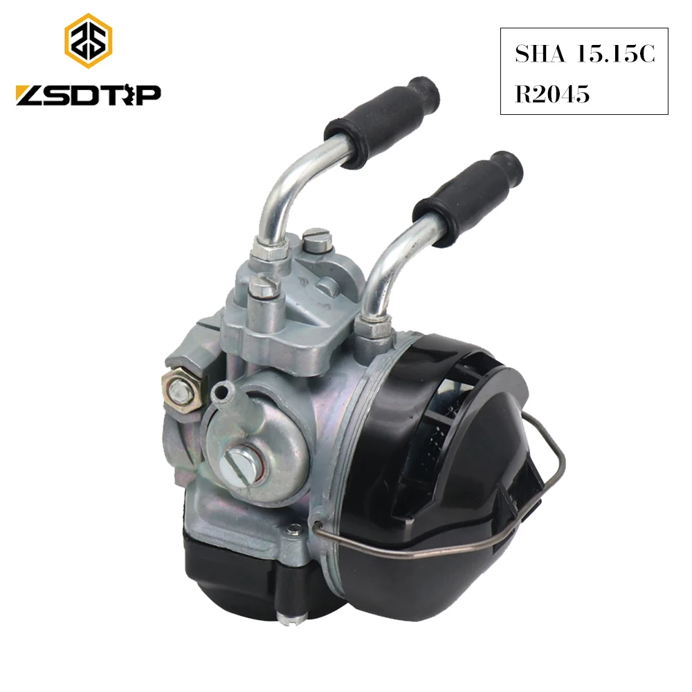 ZSDTRP Carburetor For Dellorto SHA 15.15C R2045 Cable Choke Carburador For PEUGEOT 103 MBK 51 AV10 NEUF 50cc For Dellorto Carb