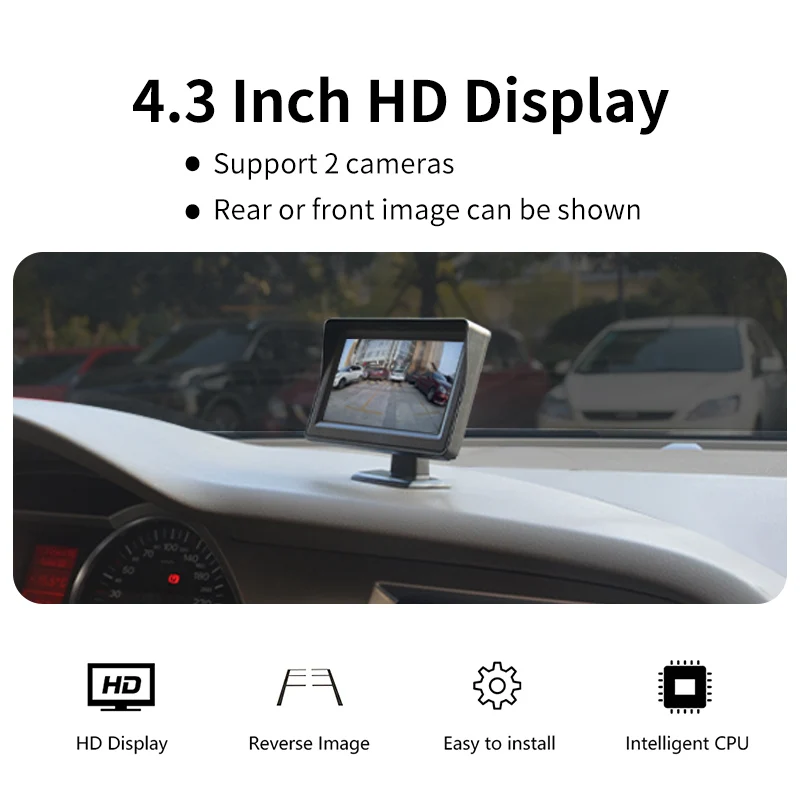4.3-inch HD TFT Car Rear View Monitor – PAL/NTSC