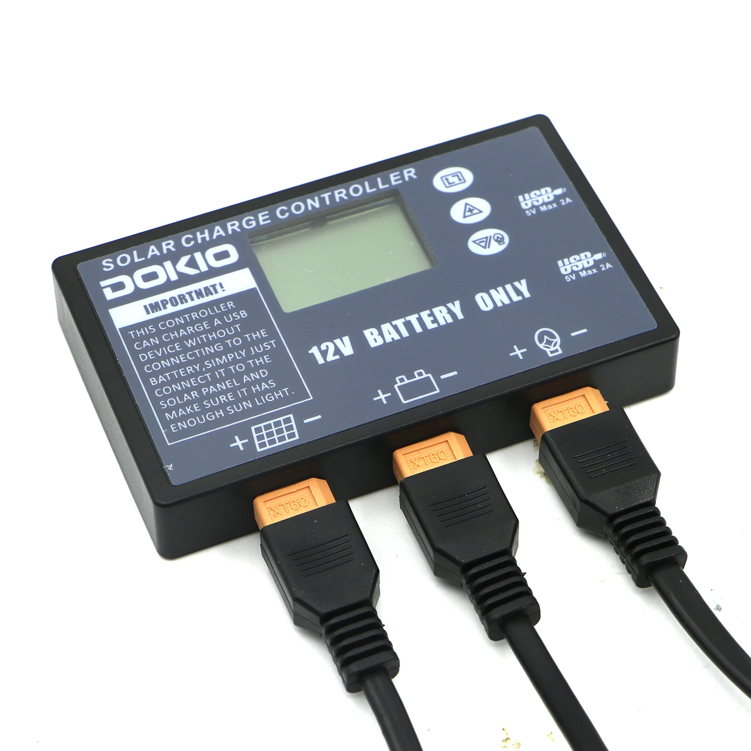 DOKIO Flexible folding solar panel Dedicated Solar controller for 12V battery USB solar controller 10A/20A solar controller