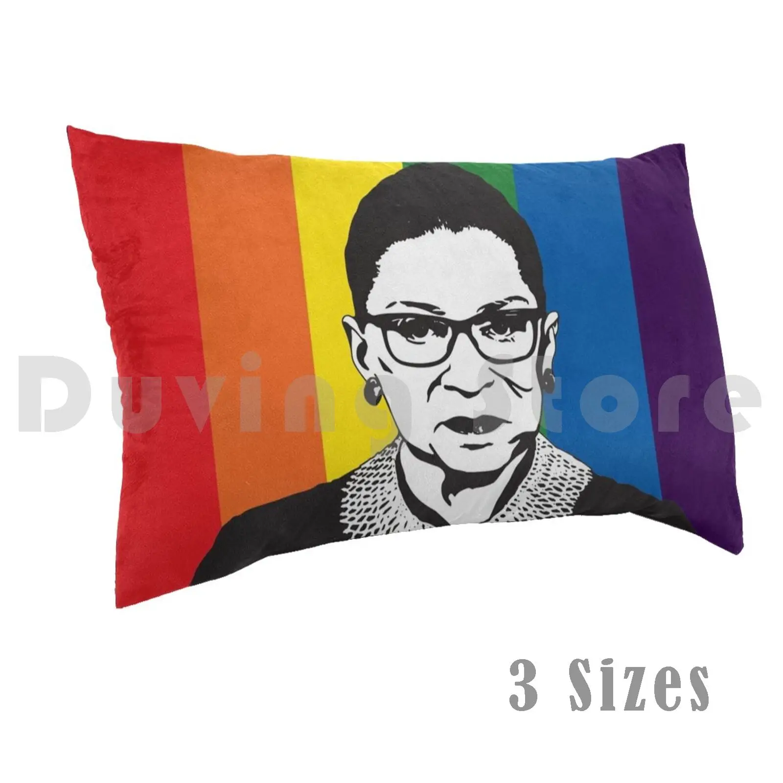 

Rbg Rainbow Pillow Case Printed 50x75 Rbg Ruth Bader Ginsburg Respect Rainbow Pride Feminist Feminist