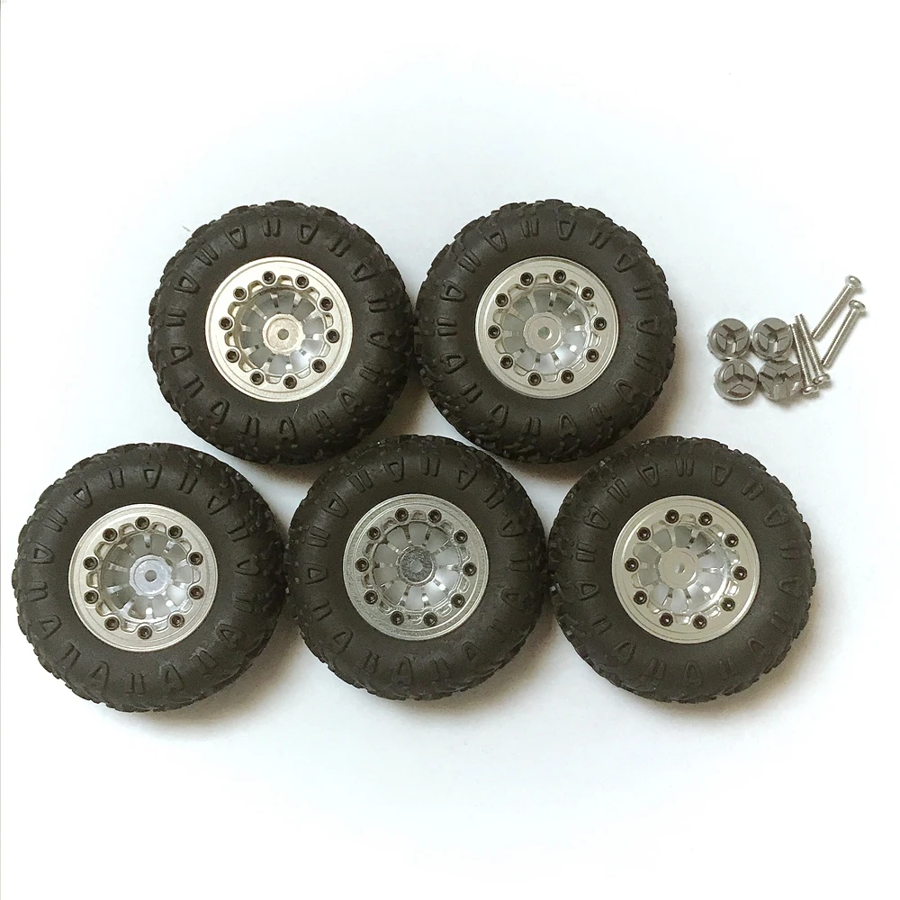 ZERO-Z Kyosho MINI-Z 4X4 Aluminum Wheels With Tires Silver For MINIZ 4X4  Jimny/JEEP Wrangler Rubicon/(4pcs/5pcs) #Z-403S-4