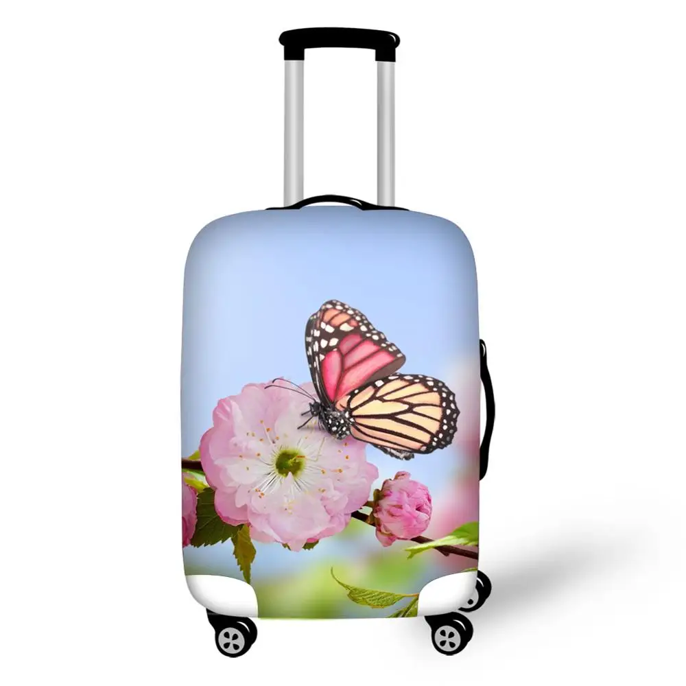 Butterfly Print Travel Accessories Suitcase Protective Covers 18-32 Inch Elastic Luggage Dust Cover Case Stretchable