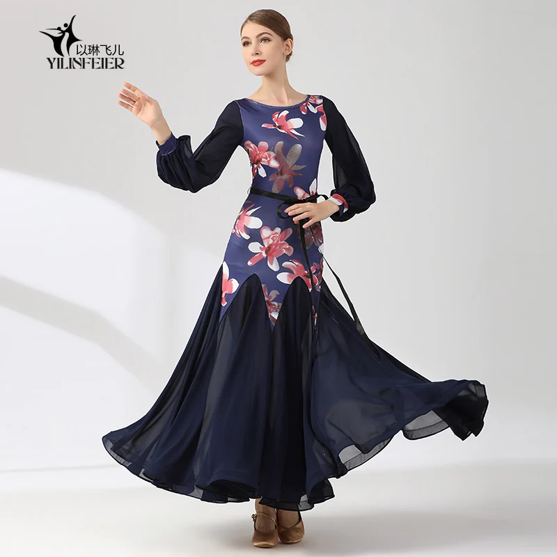 

2021 New ballroom dance competition dress dance ballroom waltz dresses standard dance dress women ballroom dress S9077