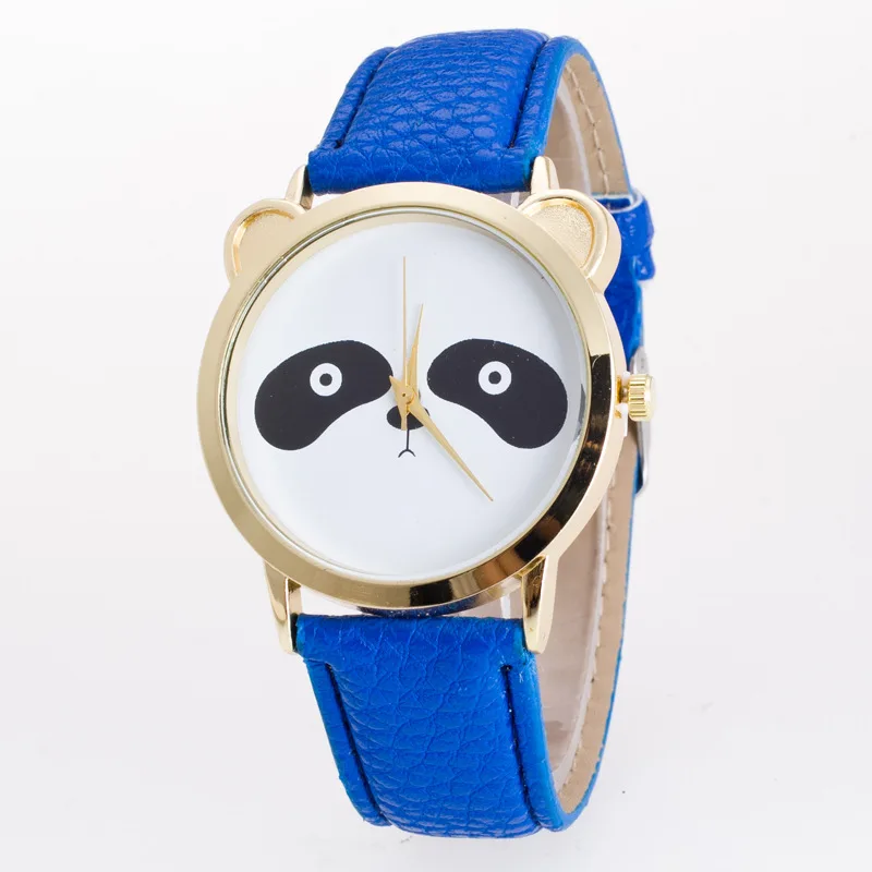 

2021 new fashion casual panda animal watch Korean couple quartz watch students send gifts to each other