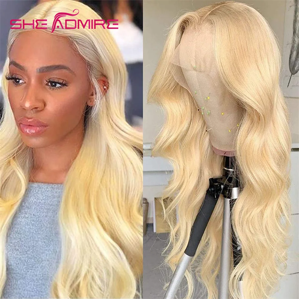 

613 Body Wave 13x4 Lace Front Wig Human Hair for Black&White Women Brazilian Honey Blonde Wigs Remy Long 40 Inch Pre Plucked