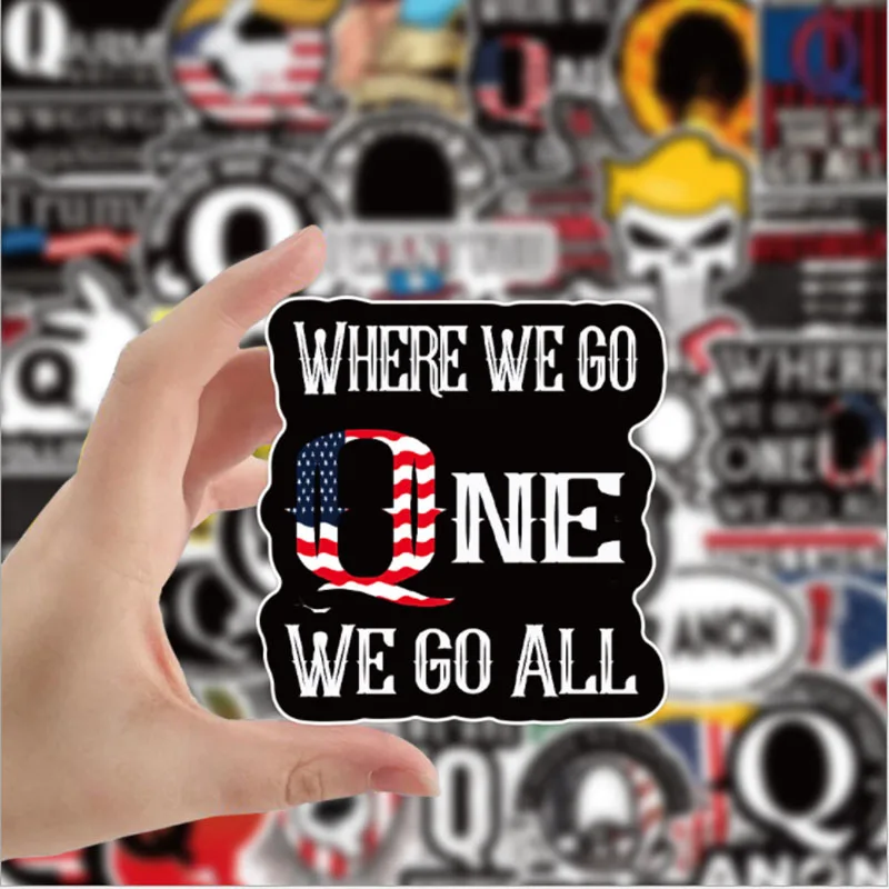 10/30/50Pcs  Trump Qanon  Graffiti Waterproof Skateboard Travel Suitcase Phone Laptop Luggage Stickers DIY Kids Girl Toys