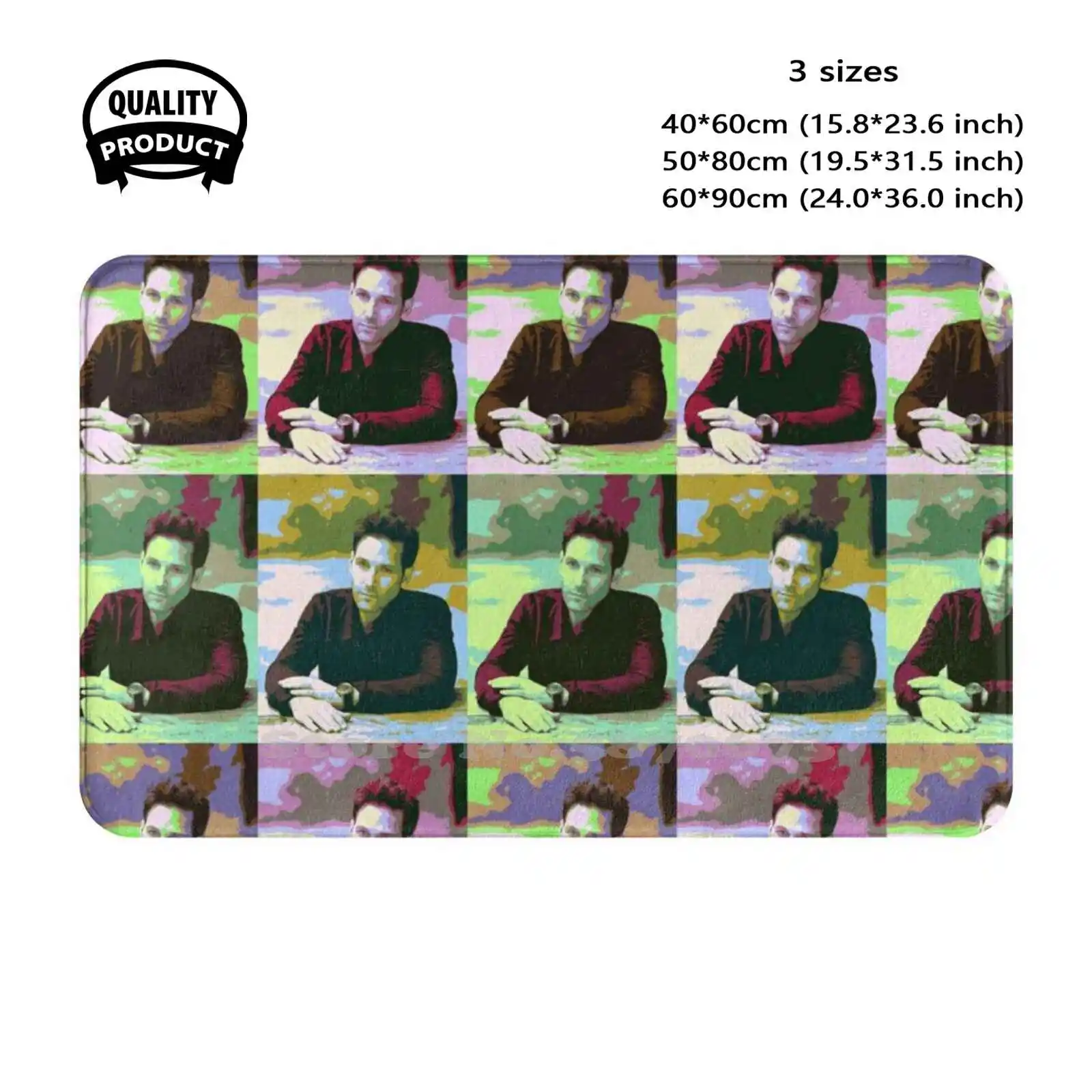 Paul Rudd Pop Art Soft Cushion Home Carpet Door Mat Car Rug Paul Rudd Friends Fashion Pop Culture Cute Idea Trendy Colourful