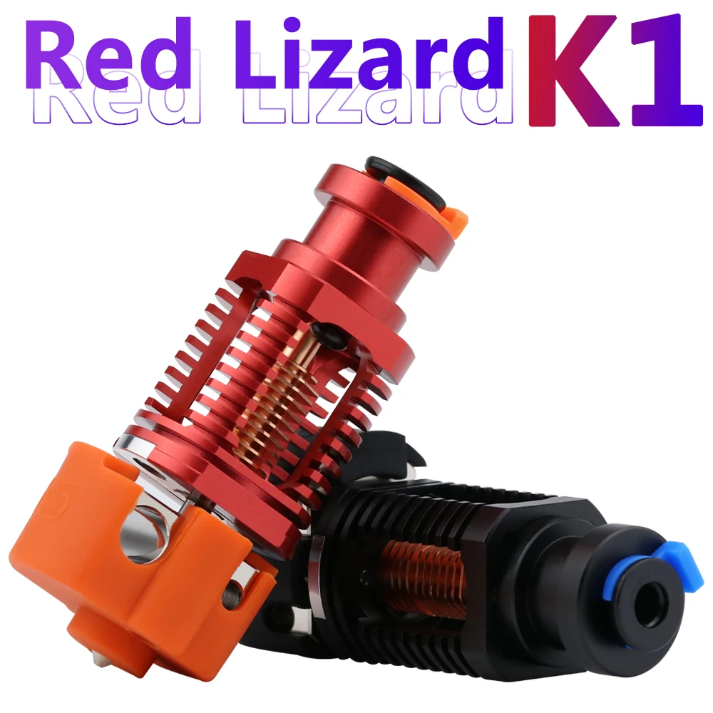 

Red Lizard K1 Hotend For Voron 0.1,Voron 2.4,Ender 3/V2/Pro,Ender 5,CR10/10S Upgrade Assembled Extruder Head 3D Printer Hot End