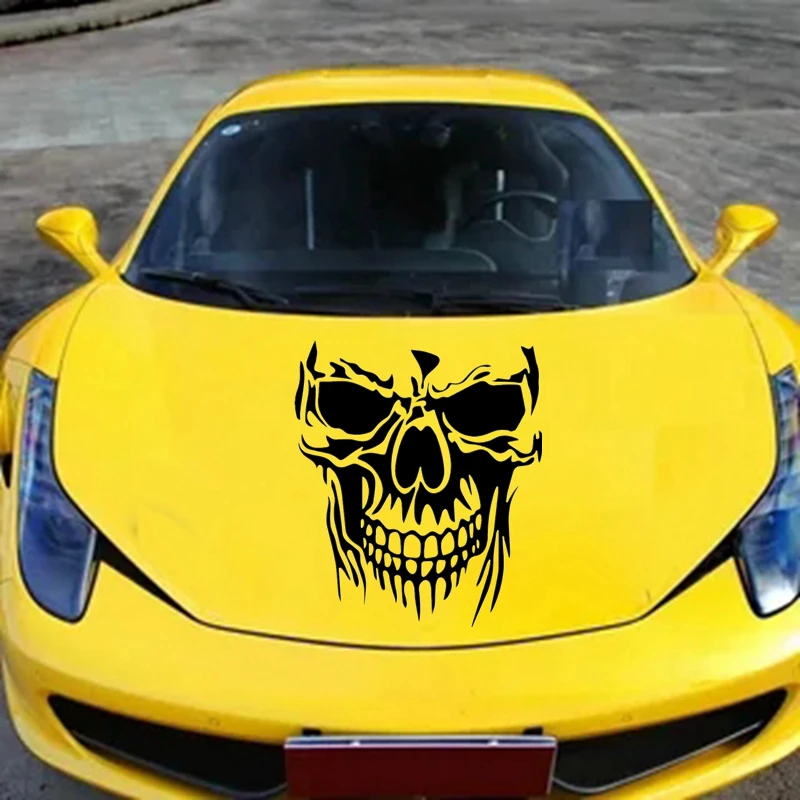 40368# Die-Cut Vinyl Decal Skull Car Sticker Waterproof Auto Decors on Bumper Rear Window