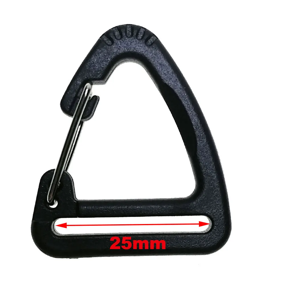 10/30PCS Plastic Triangle Backpack Buckle Diving Camping Hanging Keychain Link Hook Fit For 1