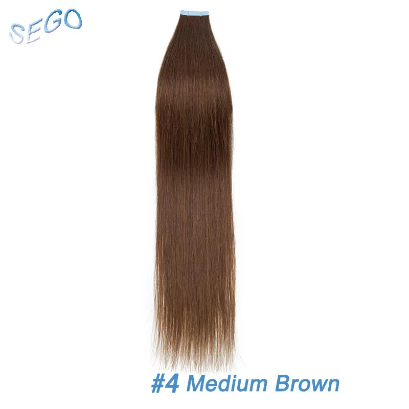 SEGO 2,5 g/Stück, gerade Tape-In-Haarverlängerungen, Echthaar, Skin Weft Tape Hair, nahtlos, unsichtbar, doppelseitiges Klebeband, 20 Stück – Detail 21