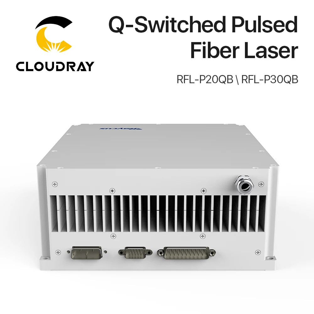 Imagem -04 - Cloudray Original Raycus 20w 30w 50w 1064nm Q-comutou a Fonte do Laser da Fibra do Pulso Luz Vermelha Embutida para o Laser da Fibra de Raycus