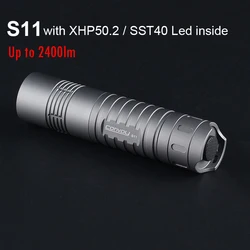 Most Powerful LED Flashlight Convoy S11 with XHP50.2 / SST40 LED Lantern 26650 18650 Portable Lanterna 2400lm Tactical Torch