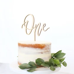 1 Topper per torta di primo compleanno, forniture per dolci fai-da-te, strumenti per la decorazione di lettere in legno, decorazioni per feste da dessert, regalo di compleanno