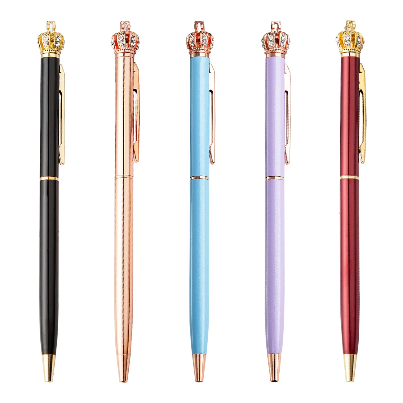 1pcs Creative Crown Metal Ballpoint Pen Fashion Diamond Business Office Gift Signing Pens LuxuriousSchool Supplies Stationery