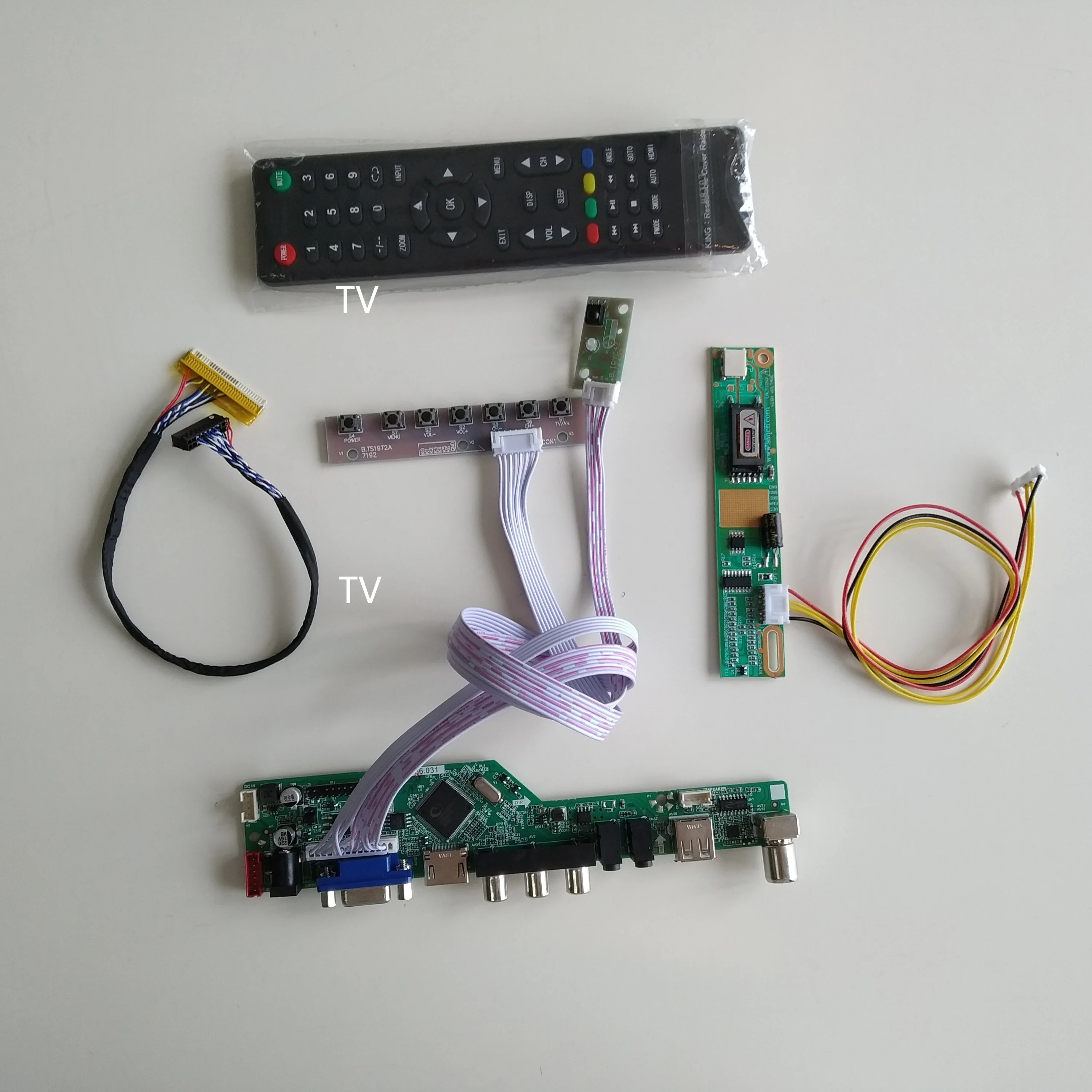 LCD LED AUDIO TV USB VGA AV Controller Driver Board Display Kit untuk LTM230HT11/LTM230HT12 1920X1080 Panel Monitor