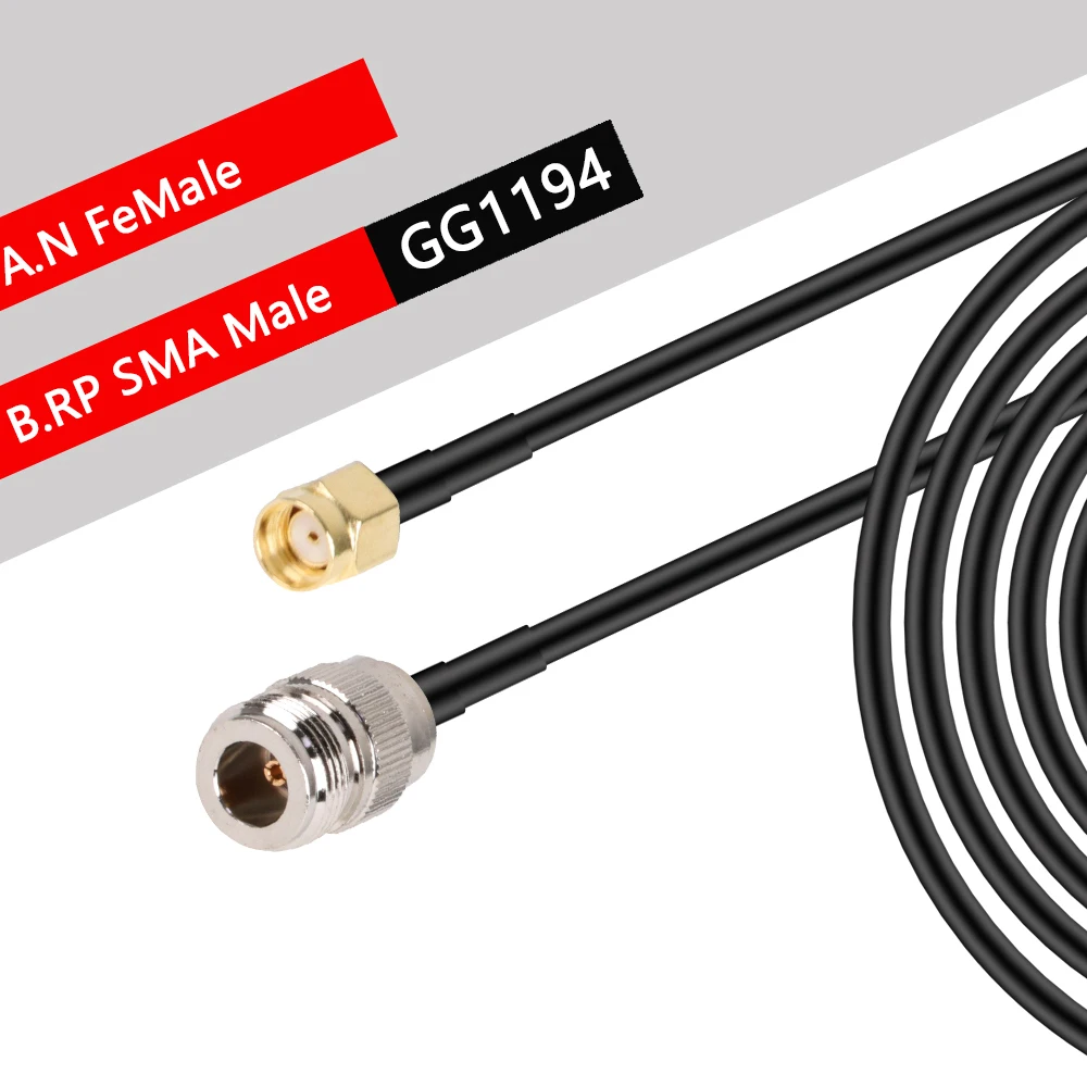 1PCS RG58 N Type Male / Female to SMA Male Plug RF Adapter Coaxial Cable Pigtail RG-58 Extension Cord Jumper 15CM 30CM 50CM 1M