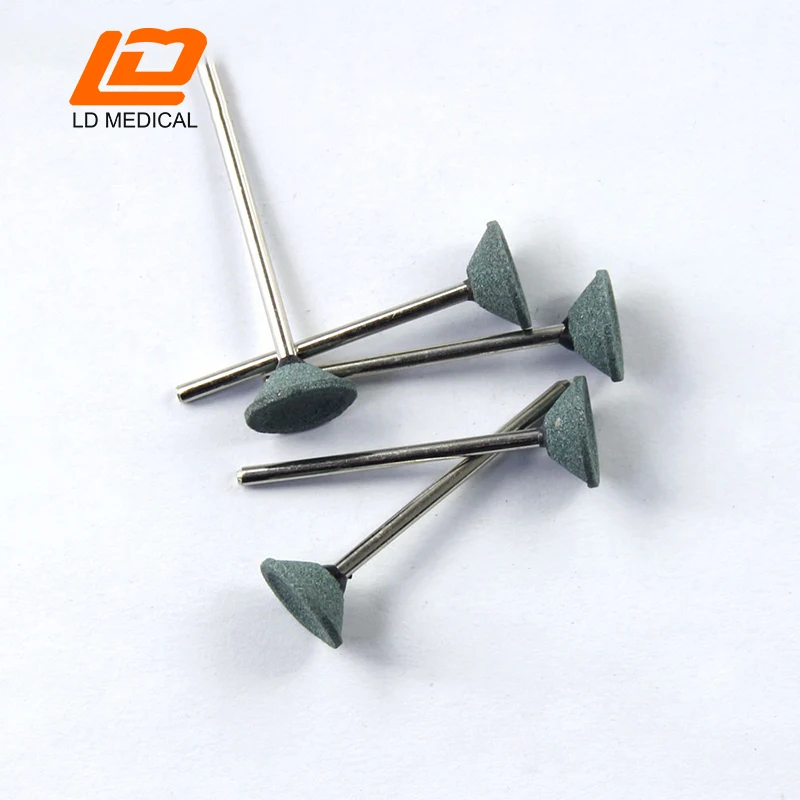 100 Pcs Dental Green Stone HP Medium Contour Ceramic Grind Polish Drill Tools Low Quality Dental Lab CE