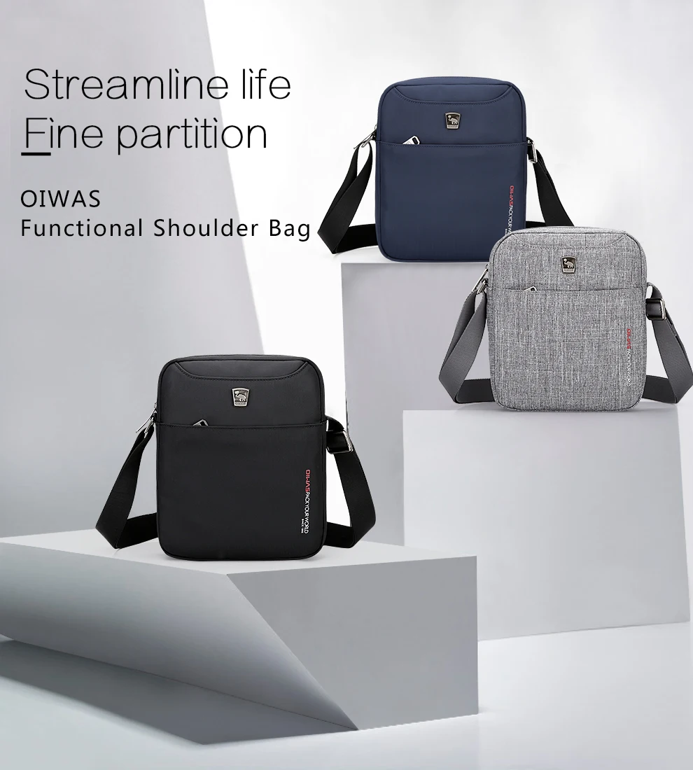 Oiwas hochwertige wasserdichte Herren Umhängetasche Mini Business Umhängetaschen reisen Messenger Sling Pack lässige Handtaschen – Detail 1