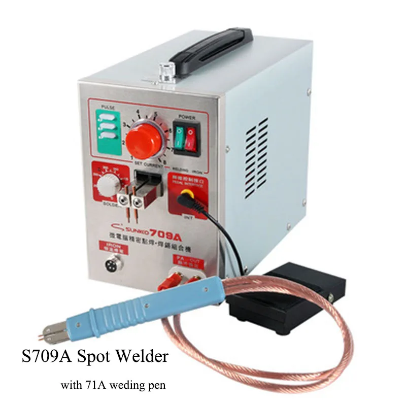 

SUNKKO 709A Battery Spot Welder with HB-71A Welder pen for 18650 WELDING STATION Spot Welding Machine 220V /110V