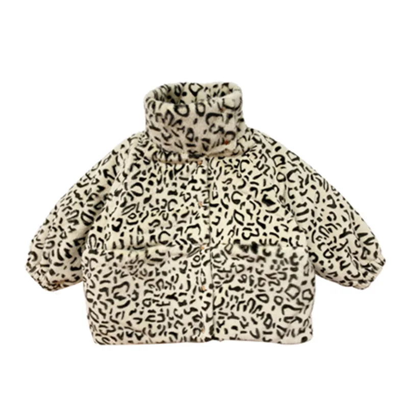 Girls Baby\'s Kids Coat Jacket Outwear 2022 Leopard Velvet Thicken Winter Autumn Overcoat Top Outdoor Party Teenagers Children\'s