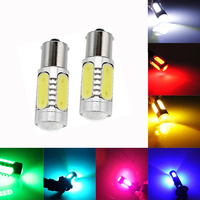 S25 Car 5 COB 7.5W LED 150 Degree BAU15s PY21W 1156PY Turn Signal Lamp Bulb Fog Light White Amber Yellow