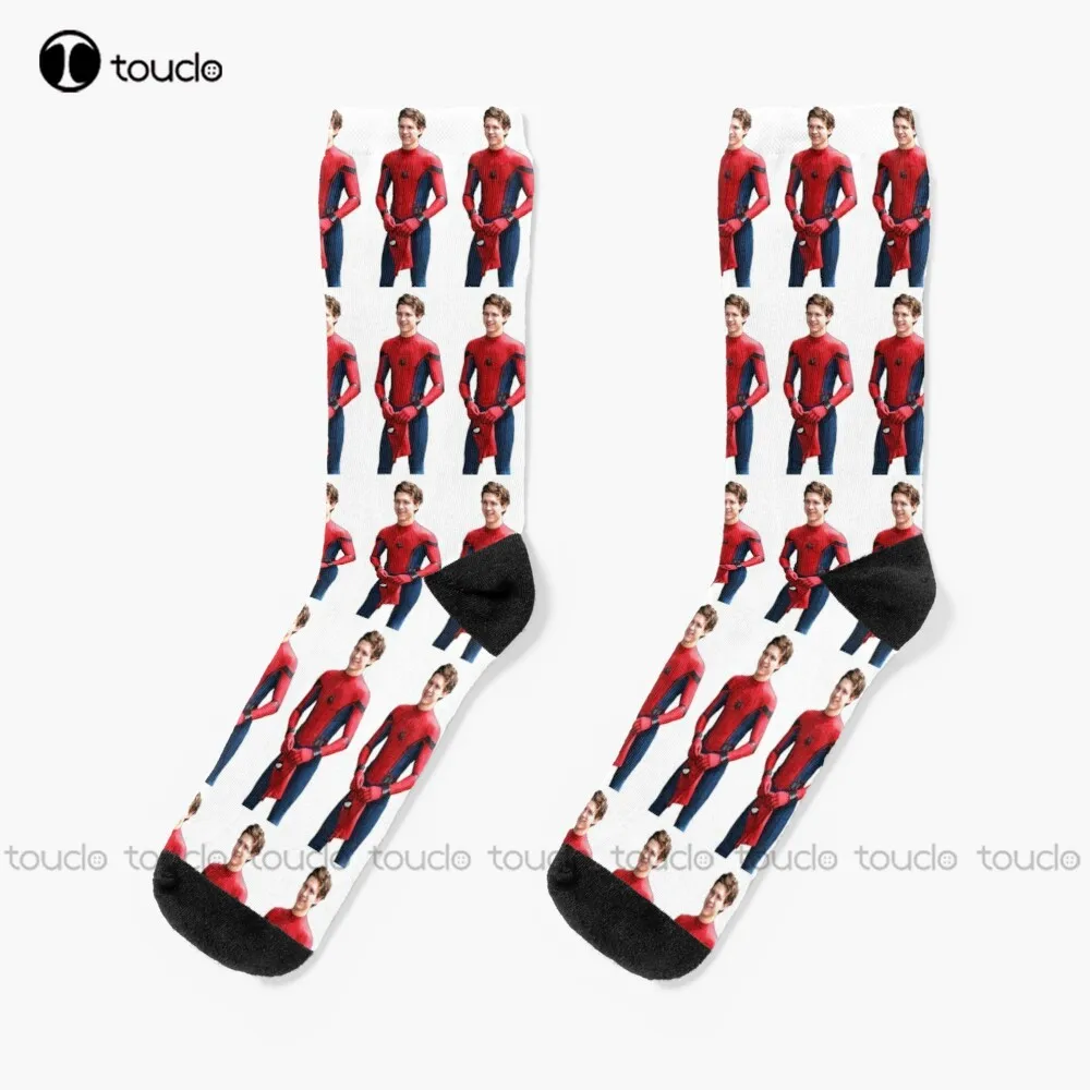 

Tom Holland Socks Women Crew Socks Personalized Custom Unisex Adult Teen Youth Socks 360° Digital Print Hd High Quality