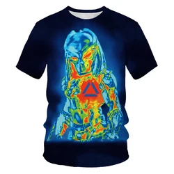 Summer Science Fiction Thriller Predator Series Men's T-shirt 3D Print Cool Casual Short Sleeve Top Breathable Tshirt