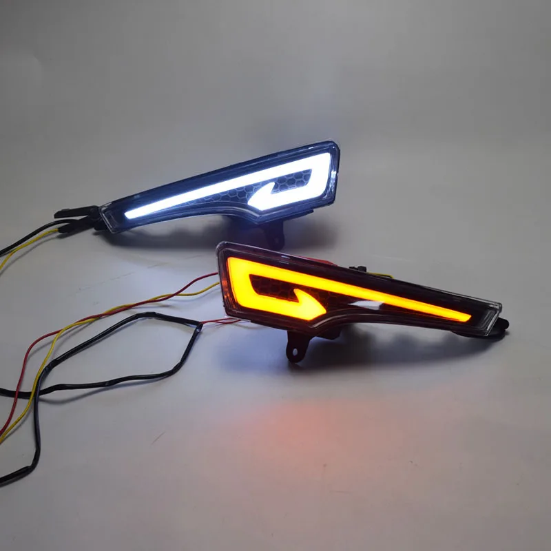 1Pair Car LED DRL Daytime Running Lights for Nissan Altima Teana 2013 2014 2015 Lamp Bumper Fog light Lamp cover Styling Driving