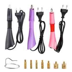 Rhinestone Setter Heat Applicator Wand 9pcs Rhinestone Setter Set, Includes Wand, Support Stand and 7 Hot-Fix Tips