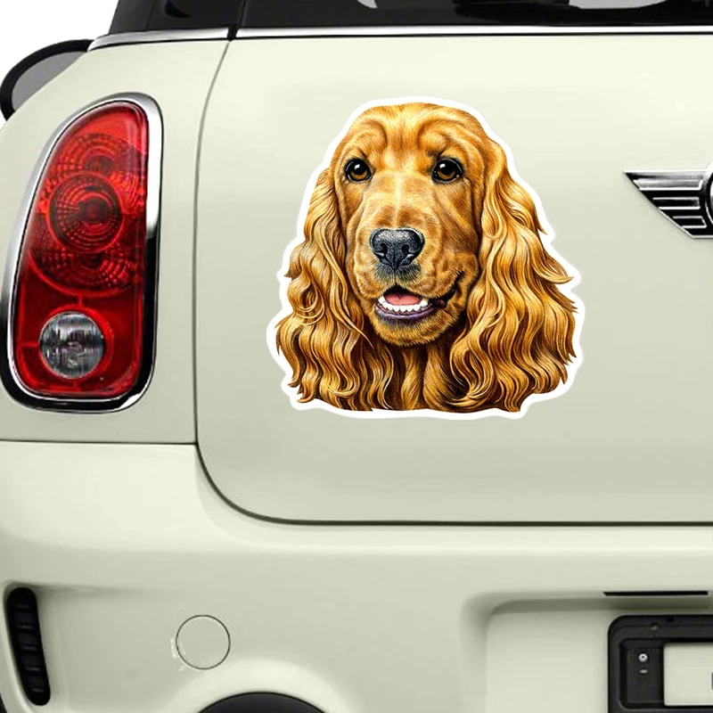 S40242# Various Sizes PVC Decal Cocker Spaniel Brown Car Sticker Waterproof on Bumper Rear Window Laptop Refrigerator Toilet