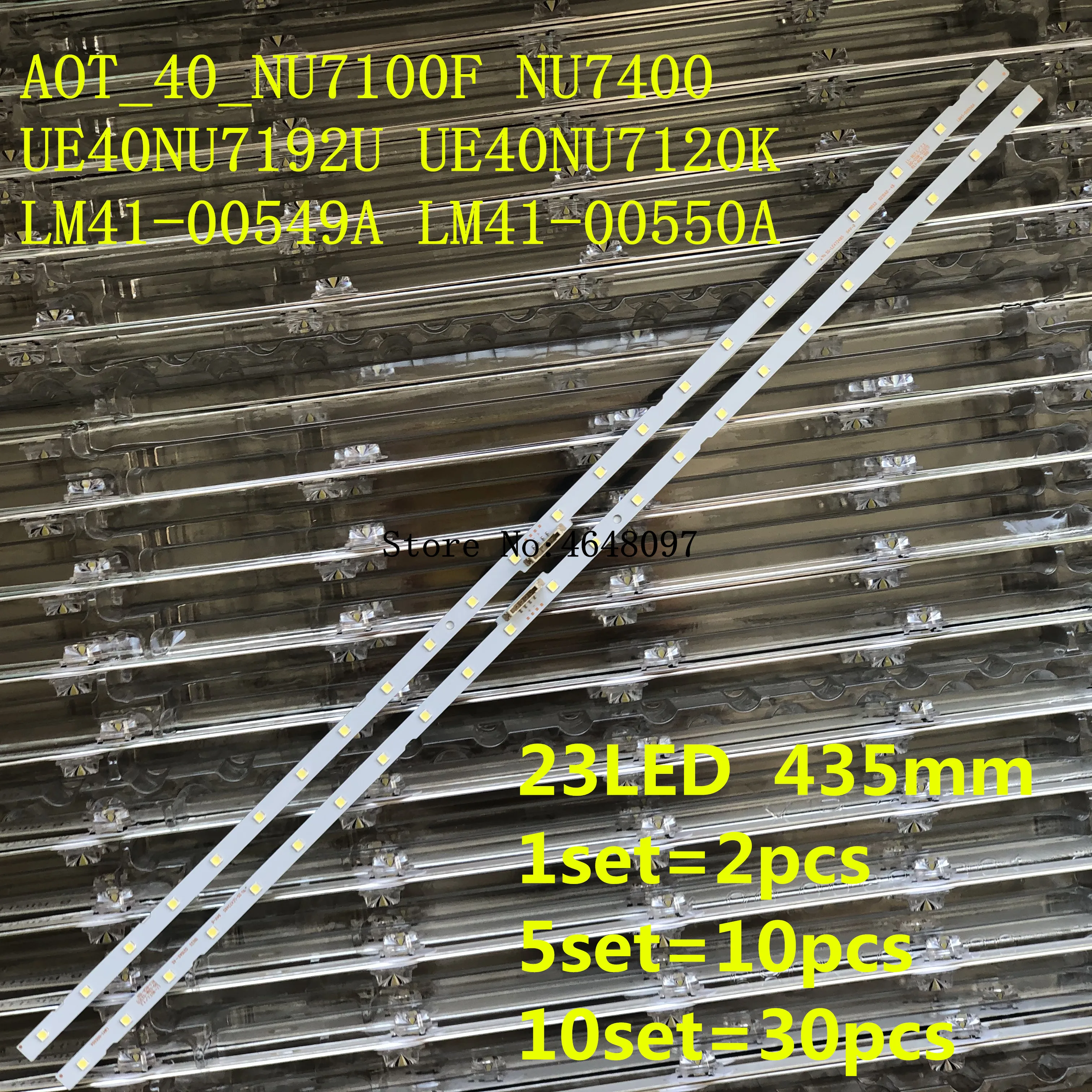 LED backlight strip for UE40NU7100 40NU7100 UN40NU7100 BN61-15481X LM41-00549A 00550A BN96-45955A CY-NN040HGLV3V