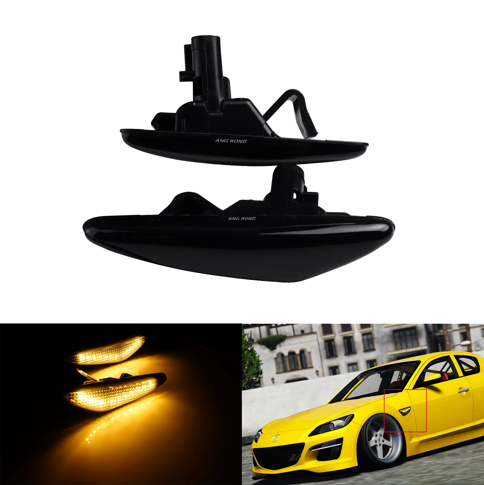 

Smoked LED Side Indicator Repeater Light For Mazda 6 GH Atenza MX-5 ND RX-8 LCI