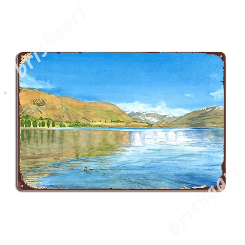 Lake Wanaka In The Morning Metal Signs Living Room Retro Poster Cinema Kitchen Tin sign Posters