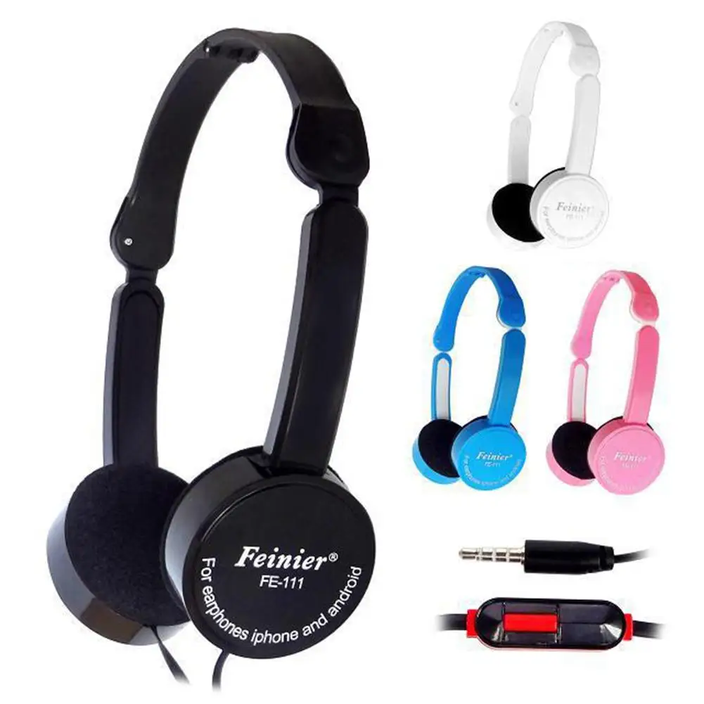 Retractable Earphone Foldable Over-ear Headphone Adjustable headband Bass Headset with Mic Stereo Bass Headphone for Kids